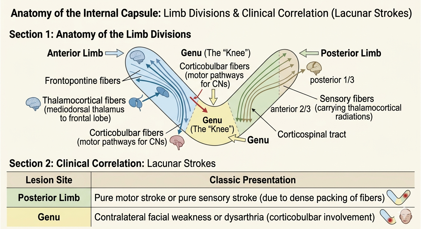 Internal Capsule Draw Internal Capsule Anatomy: High-Yield Blood Supply & Clinical Lesions